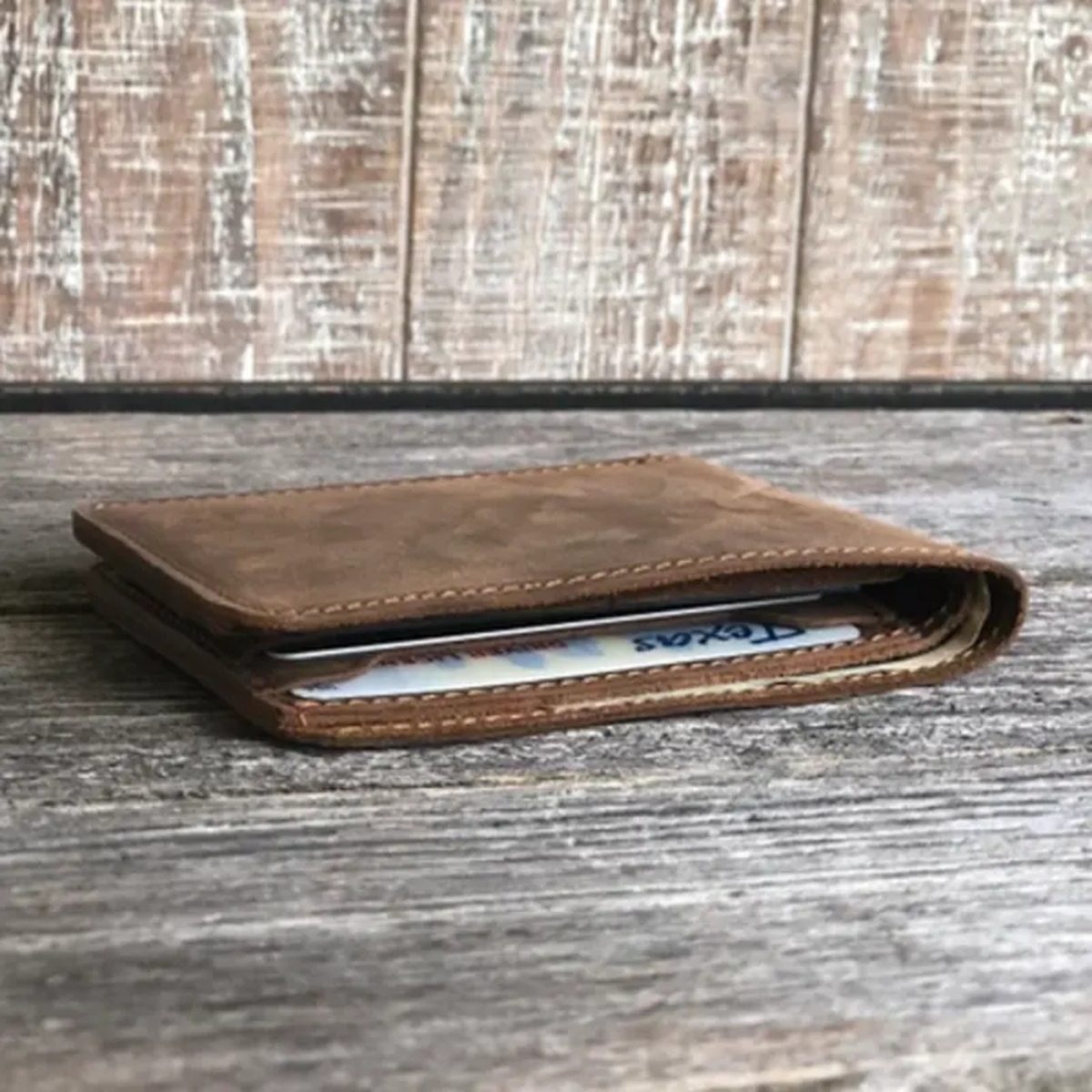 Genuine Leather Bifold Wallet Handmade Wallet