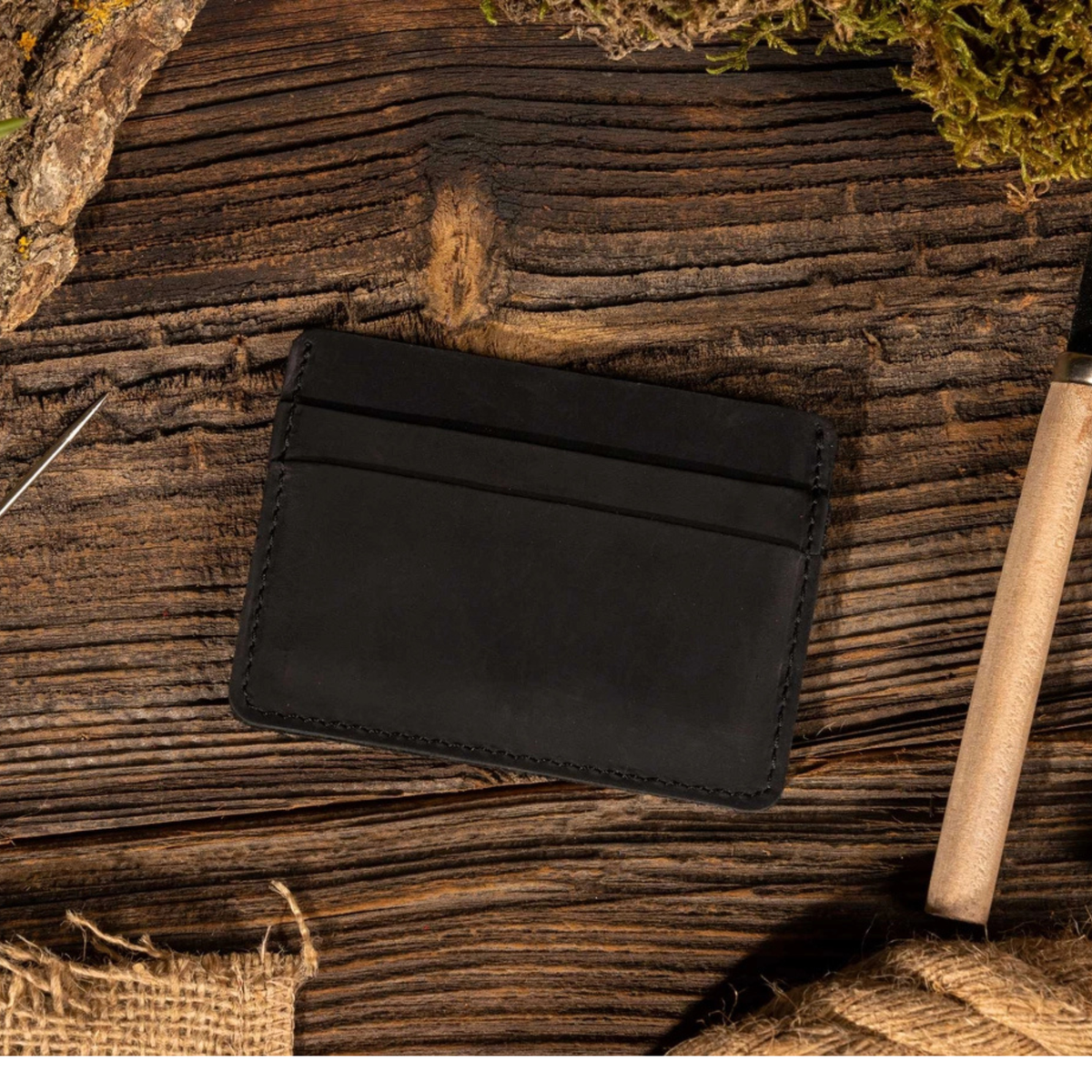 Leather Card Holder Wallet, Handmade Wallet For Men