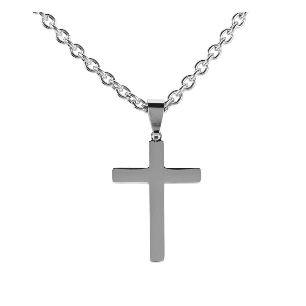 Man of God Necklace Box Cross Stainless Steel