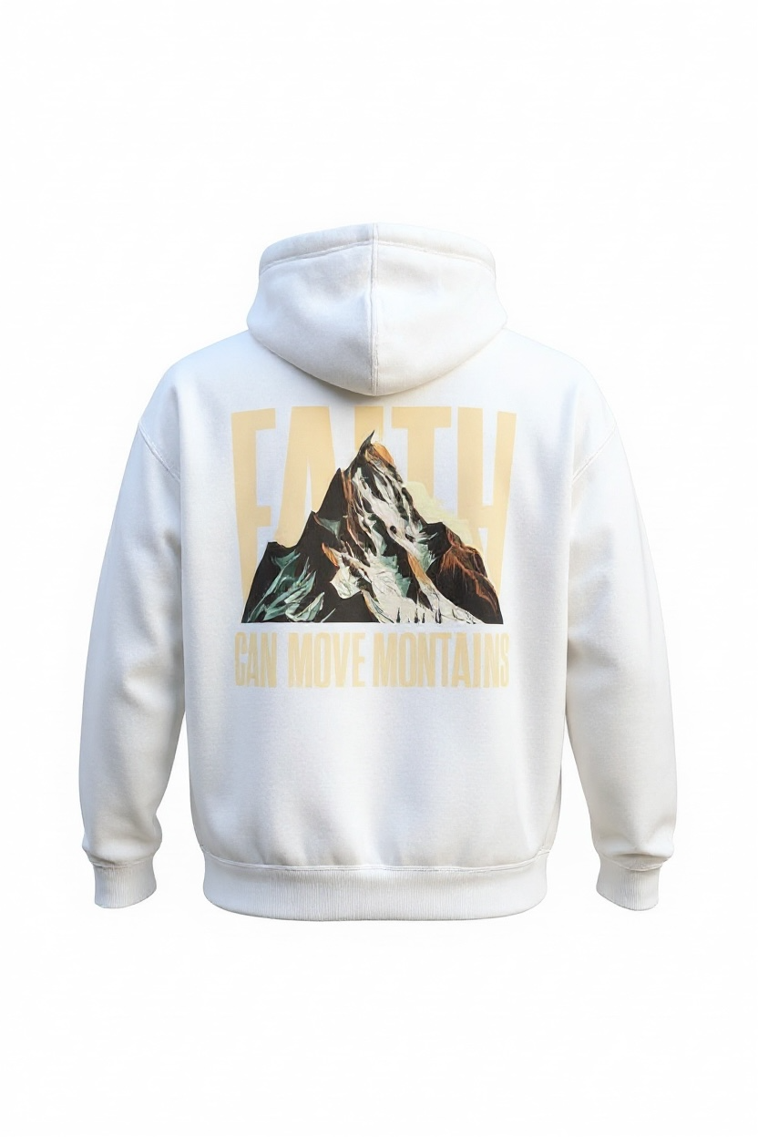 Faith Can Move Mountains hoodie front