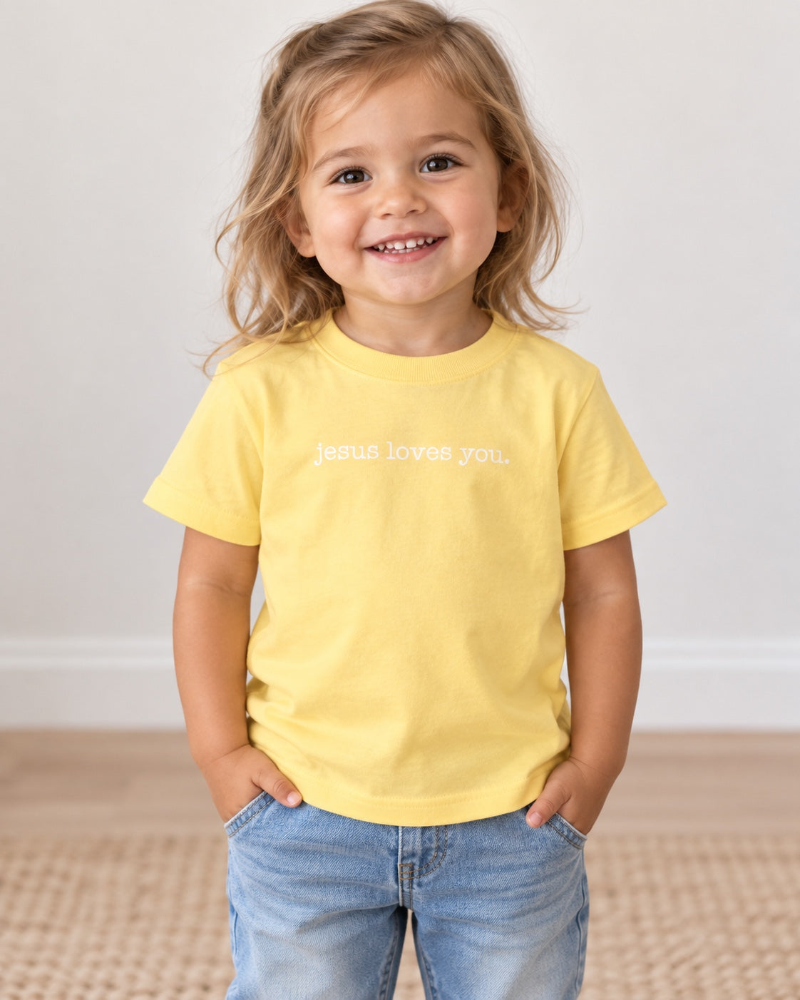 Jesus Loves You Yellow Toddler Tee
